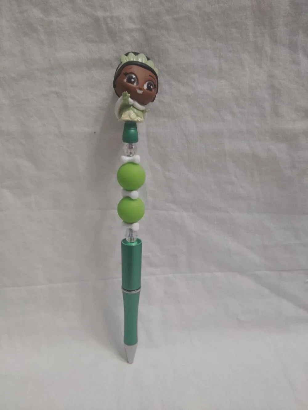 Disney Doorable Winter Princess Tiana Handmade Beaded Pen